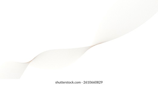 Abstract backdrop with colorful wave gradient lines on white background. Vector illustration.Wave with lines created using blend tool.