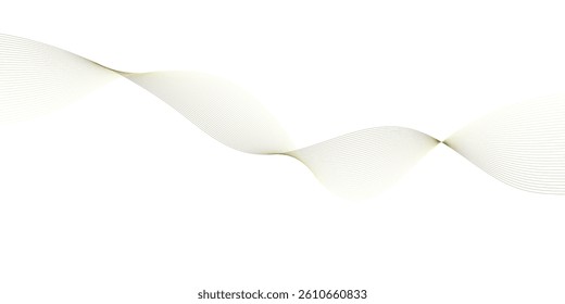 Abstract backdrop with colorful wave gradient lines on white background. Vector illustration.Wave with lines created using blend tool.