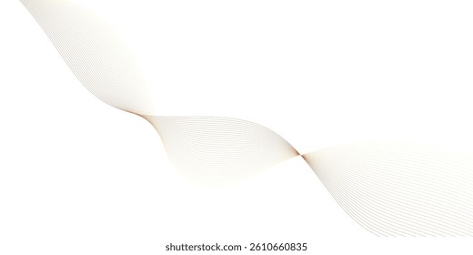Abstract backdrop with colorful wave gradient lines on white background. Vector illustration.Wave with lines created using blend tool.