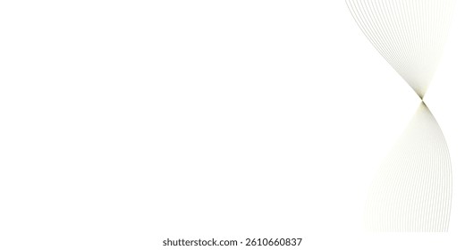 Abstract backdrop with colorful wave gradient lines on white background. Vector illustration.Wave with lines created using blend tool.