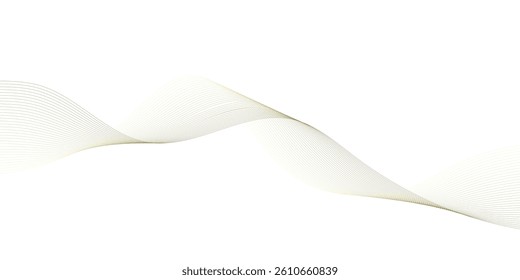 Abstract backdrop with colorful wave gradient lines on white background. Vector illustration.Wave with lines created using blend tool.