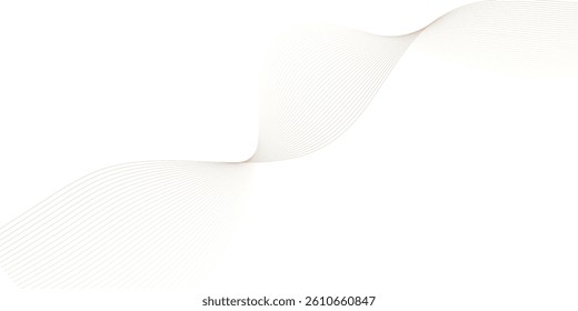 Abstract backdrop with colorful wave gradient lines on white background. Vector illustration.Wave with lines created using blend tool.