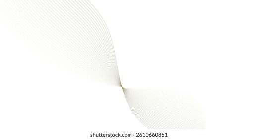Abstract backdrop with colorful wave gradient lines on white background. Vector illustration.Wave with lines created using blend tool.