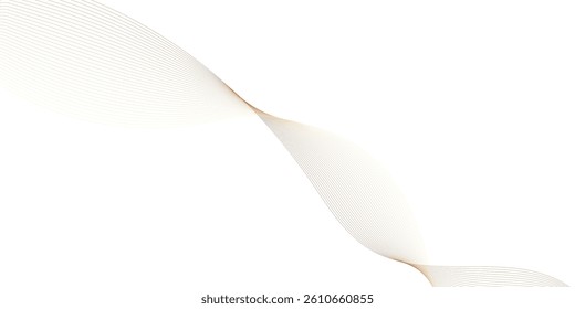 Abstract backdrop with colorful wave gradient lines on white background. Vector illustration.Wave with lines created using blend tool.