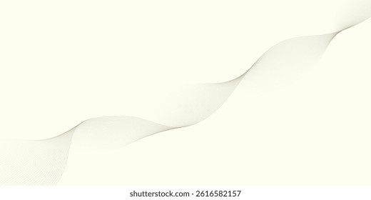 Abstract backdrop with colorful wave gradient lines on white background. Vector illustration.Wave with lines created using blend tool.