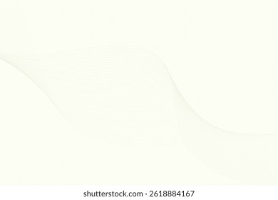 Abstract backdrop with colorful wave gradient lines on white background. Vector illustration.Wave with lines created using blend tool.