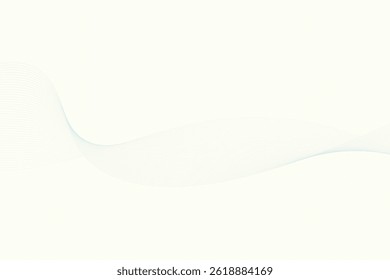 Abstract backdrop with colorful wave gradient lines on white background. Vector illustration.Wave with lines created using blend tool.