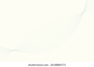 Abstract backdrop with colorful wave gradient lines on white background. Vector illustration.Wave with lines created using blend tool.