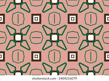 Abstract backdrop consisting of various sized multicolored geometric figures