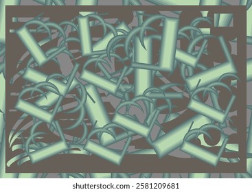 Abstract backdrop created by geometric elements for textiles or fabrics. Chaotic ornamental background for business concepts, covers, interior solutions, tiles, prints, dynamic posters, wallpaper