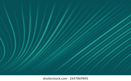 Fundo abstrato linhas curvas em vários tons de azul-petróleo. Este vetor sofisticado é perfeito para temas relacionados ao design moderno e criatividade.