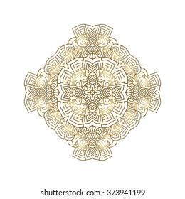 Abstract backdrop. Decorative golden element for any kind of design.