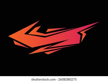 Abstract backdrop featuring spikes and dynamic zigzag sportify patterns.
