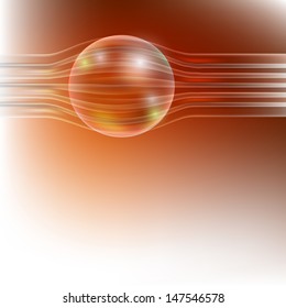 abstract backdrop and magic ball