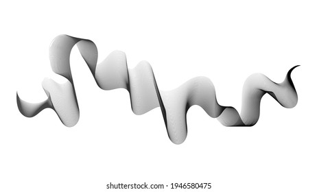 Abstract backdrop with monochrome wave gradient lines on white background. Modern technology background, wave design. Vector illustration