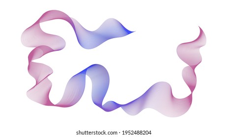 Abstract backdrop with purple wave gradient lines on white background. Modern technology background, wave design. Vector illustration