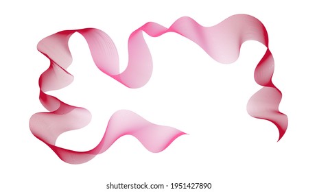 Abstract backdrop with red wave gradient lines on white background. Modern technology background, wave design. Vector illustration