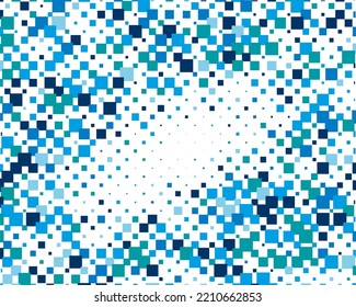 Abstract backdrop with squares of different scales and shades of blue colour. Vector illustration