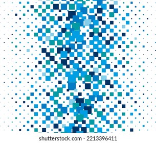 Abstract backdrop with squares of different scales and shades of blue colour. Vector illustration