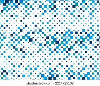 Abstract backdrop with squares of different scales and shades of blue colour. Vector illustration