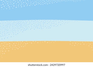 Abstract backdrop texture of colorful stripes and bubble decoration in trendy summer yellow and blue