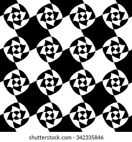 Abstract backdrop with twisting shapes. Vector art. (Seamlessly repeatable.)