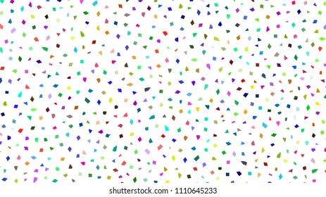 Abstract backdrop of very small colored pieces of paper or splinters of ceramics on white background