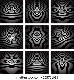 Abstract backdrops set. Vector art.