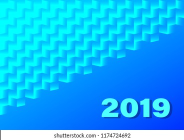 Abstract Backgraund 2019. light blue abstract texture vector background can be used in cover design book, design poster, cd. Vector Illustration