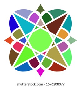 Ornamento multicolor para el diseño.