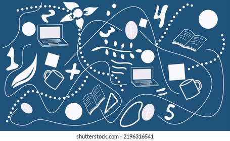 Abstract backgrond with doodle pattern