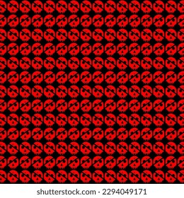 abstract backgrond with a red skull motif.	