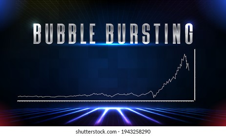 abstract backgroud of stock market investment falling bubble bursting