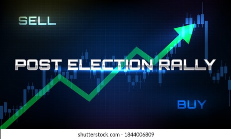 Abstract Backgroud Of Stock Market Post Us Presidential Election Rally