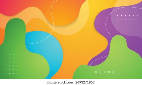 Gradiente de fondo abstracto Diseño fluido colorido. Anuncio, Plantilla y póster.