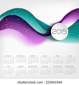 Abstract background 2015 Calendar