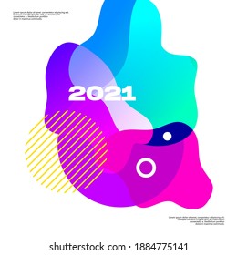 Abstract background for 2021 new years event. Background template for banner, poster, header, flyer and calendar