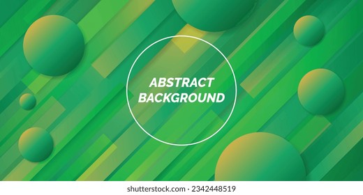 Abstract background with 3d balls, green composition, modern template for website, banner art, poster design, vector