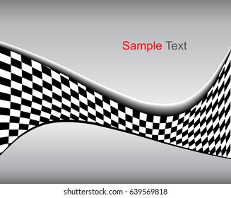 Abstrakter Hintergrund 3D, schwarz-weißes, kariertes Muster, Vektorgrafik.