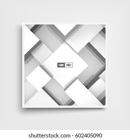 Abstract background of 3d blocks. Textbook, booklet or notebook mockup. Business brochure. Cover design template. Vector Illustration.