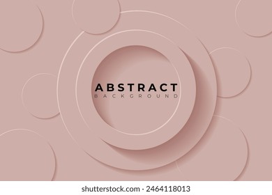 Abstract Background with 3d circle grayish red papercut layer, vector illustration