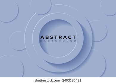 Fondo Abstractas con 3d círculo gris azul papercut layer, Ilustración vectorial