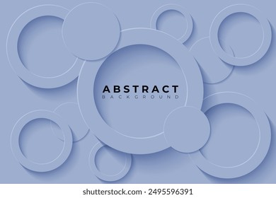Fondo Abstractas con 3d círculo gris azul papercut layer, Ilustración vectorial