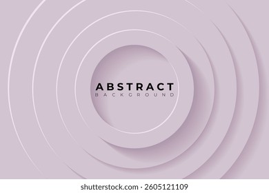 Abstract Background with 3d circle grayish magenta papercut layer, vector illustration