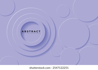 Fundo abstrato com 3d círculo azul pálido camada de corte de papel, ilustração vetorial