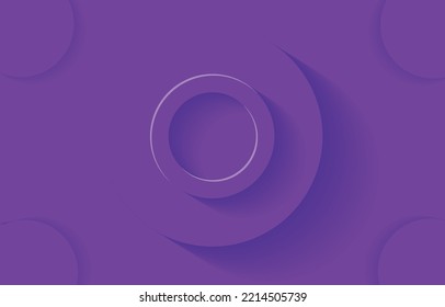 abstract background with 3d circle purple paper cut layer