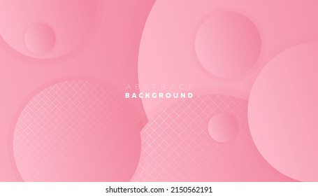 Abstract background 3d circle with realistic pink colour pattern background