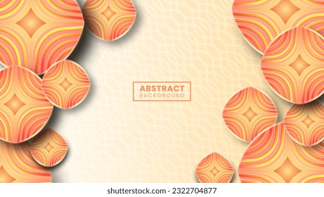 Abstract Background with 3D Circle Shapes premium vector