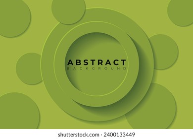 Abstract Background with 3d circle very dark yellow papercut layer, vector illustration