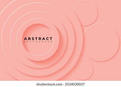 Fondo Abstractas con la capa roja muy suave del papercut del círculo 3d, Ilustración vectorial